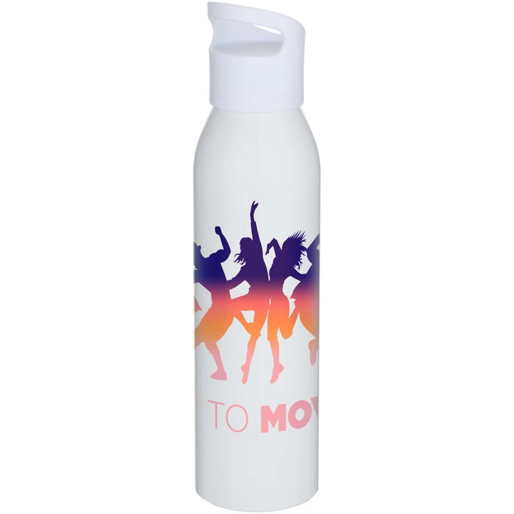 Sky 650 ml RCS-zertifizierte, einwandige Trinkflasche aus recyceltem Edelstahl weiss