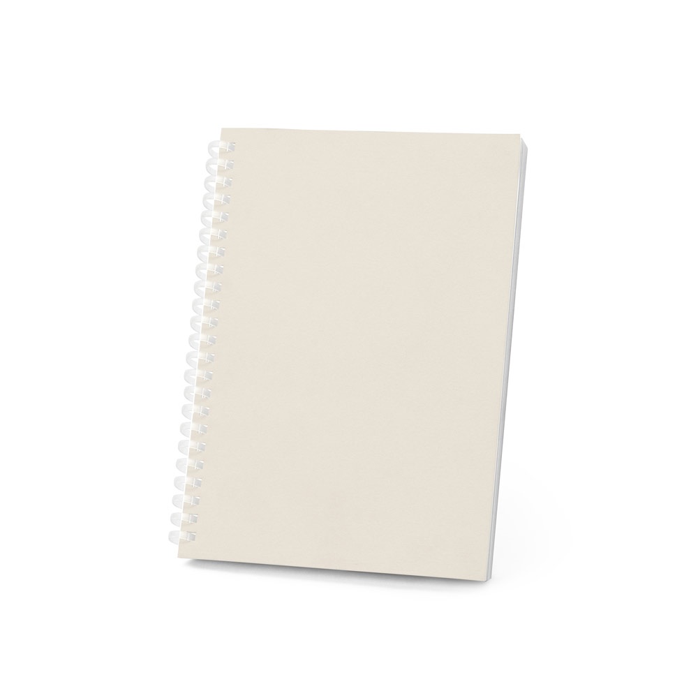SCHILLER Notizblock A5 mit flexiblem Cover, hergestellt aus 100 % Recyclingpapier hellgrau