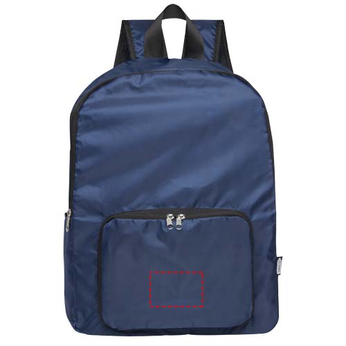 EcoFold faltbarer RPET Rucksack 15 L navy