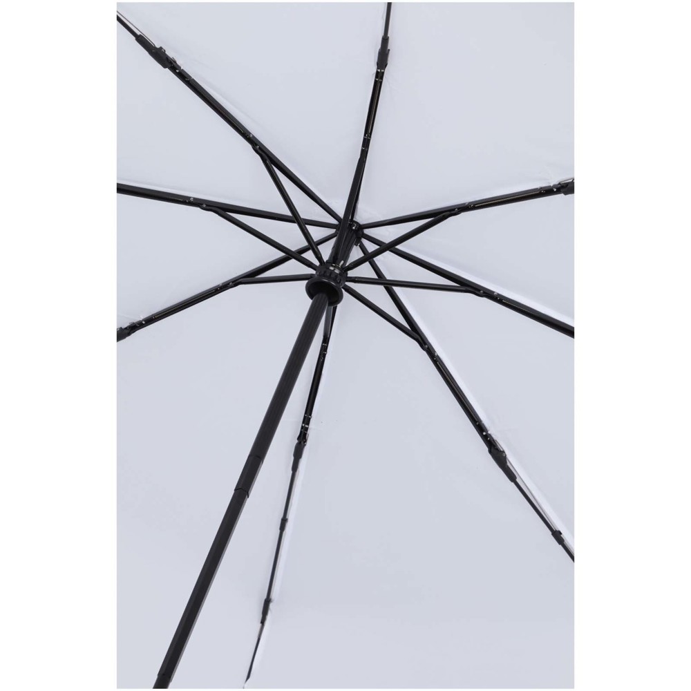 Parapluie pliable Gale de 69 cm à ouverture et fermeture automatiques en RPET blanc
