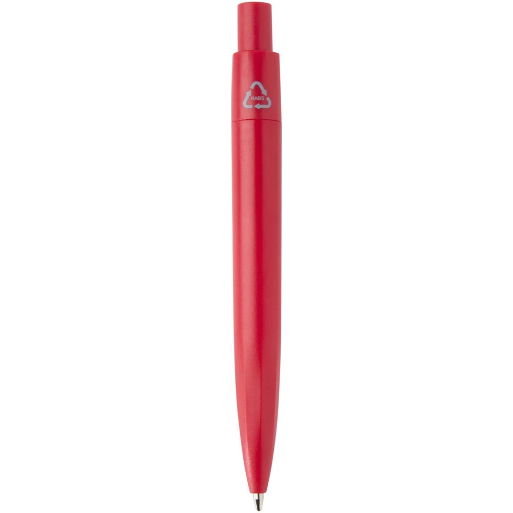 Mini-stylo à bille Ramin en plastique recyclé (encre bleue) rouge