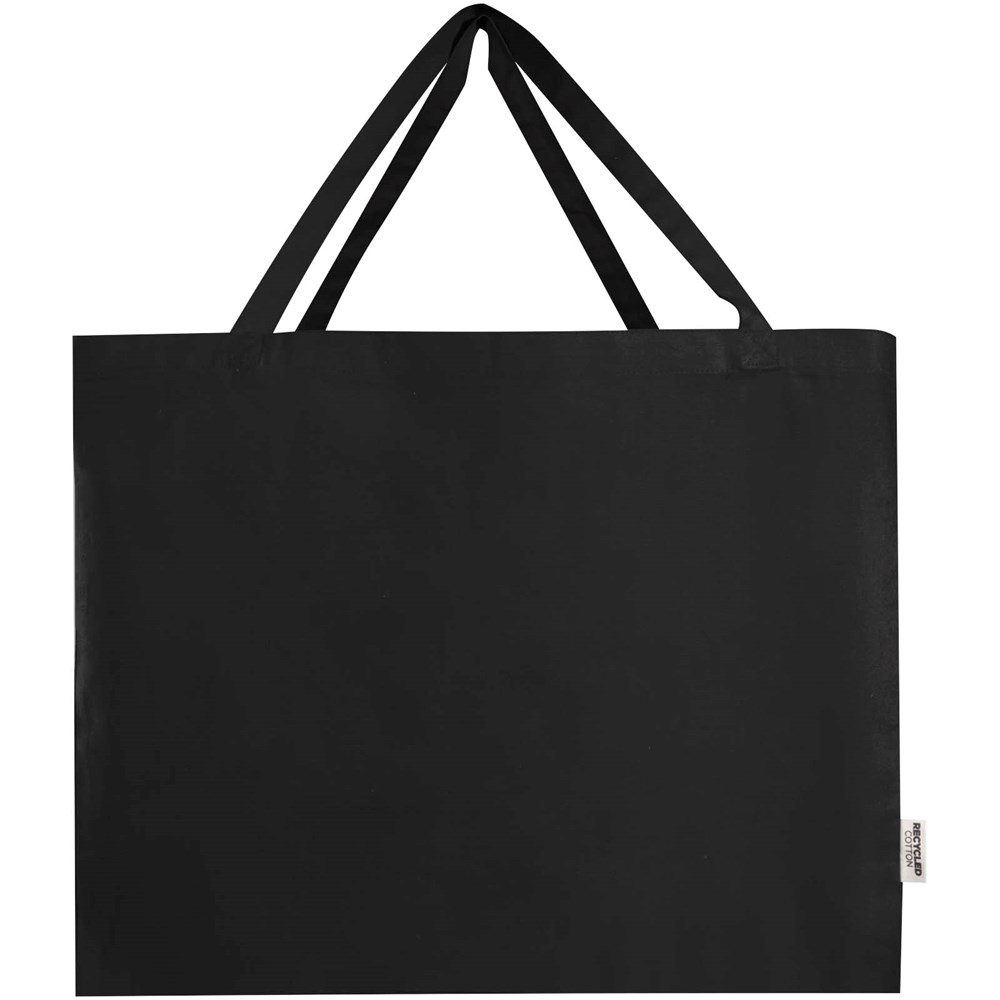 Odessa 220 g/m² Baumwoll Tragetasche aus GRS recycelter Baumwolle 40L schwarz