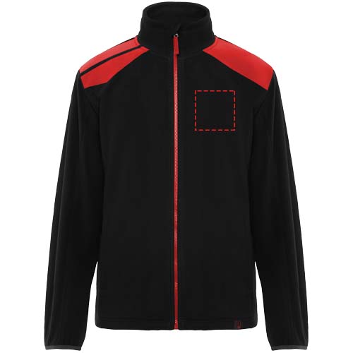 Terrano Mikrofleecejacke, unisex schwarz, rot