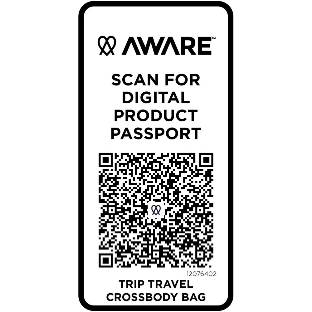 Trip Aware™ Recycelte Reisetasche mit Schultergurt 1 L offwhite