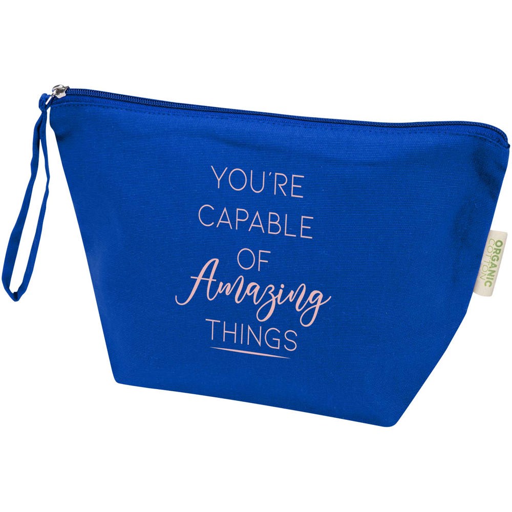 Grande pochette à accessoires Odisha de 3 L bio certifiée OCS 180 g/m² bleu roi