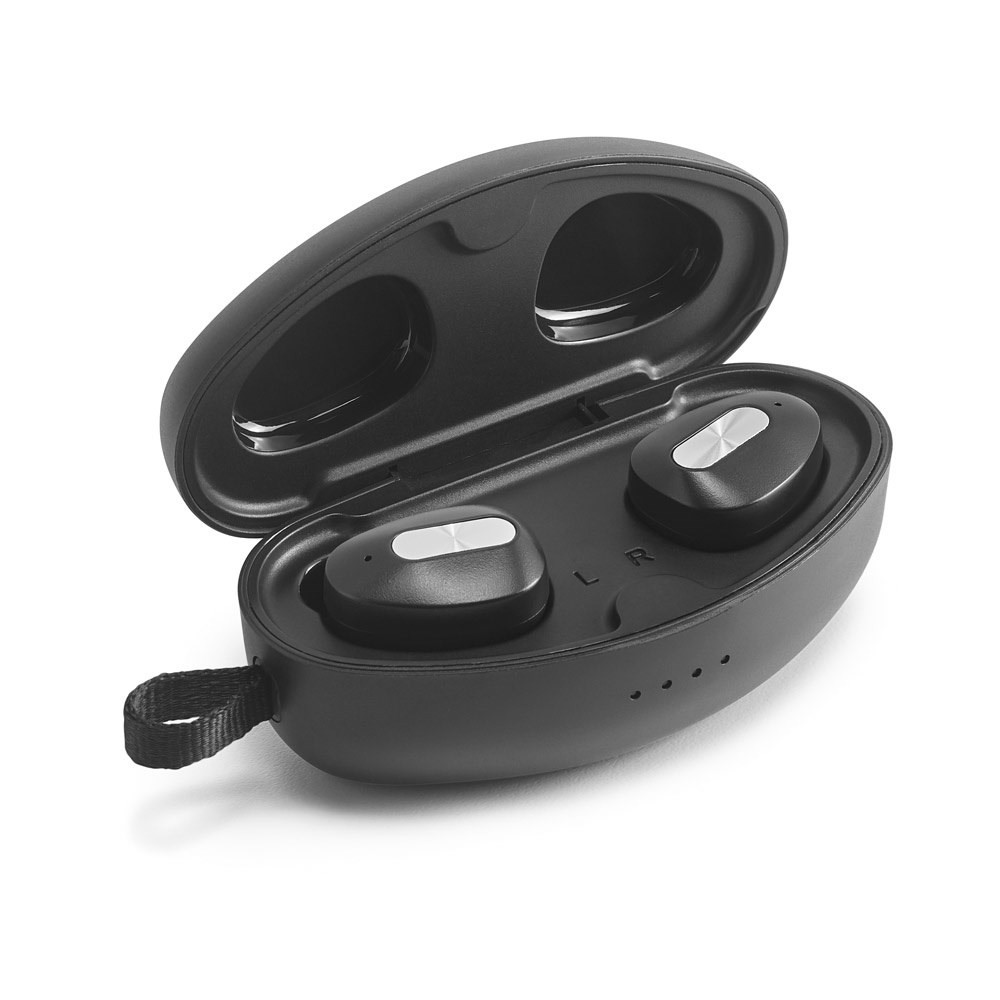 DESCRY. kabellose In-Ear Kopfhörer aus Metall und ABS inkl. Ladegerät