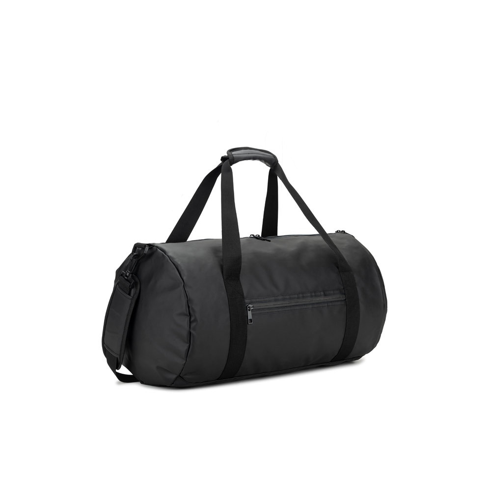 OSASCO SPORT. Sporttasche im Zylinder-Format aus hochdichtem, recyceltem 600D-Polyester mit Seitenfa