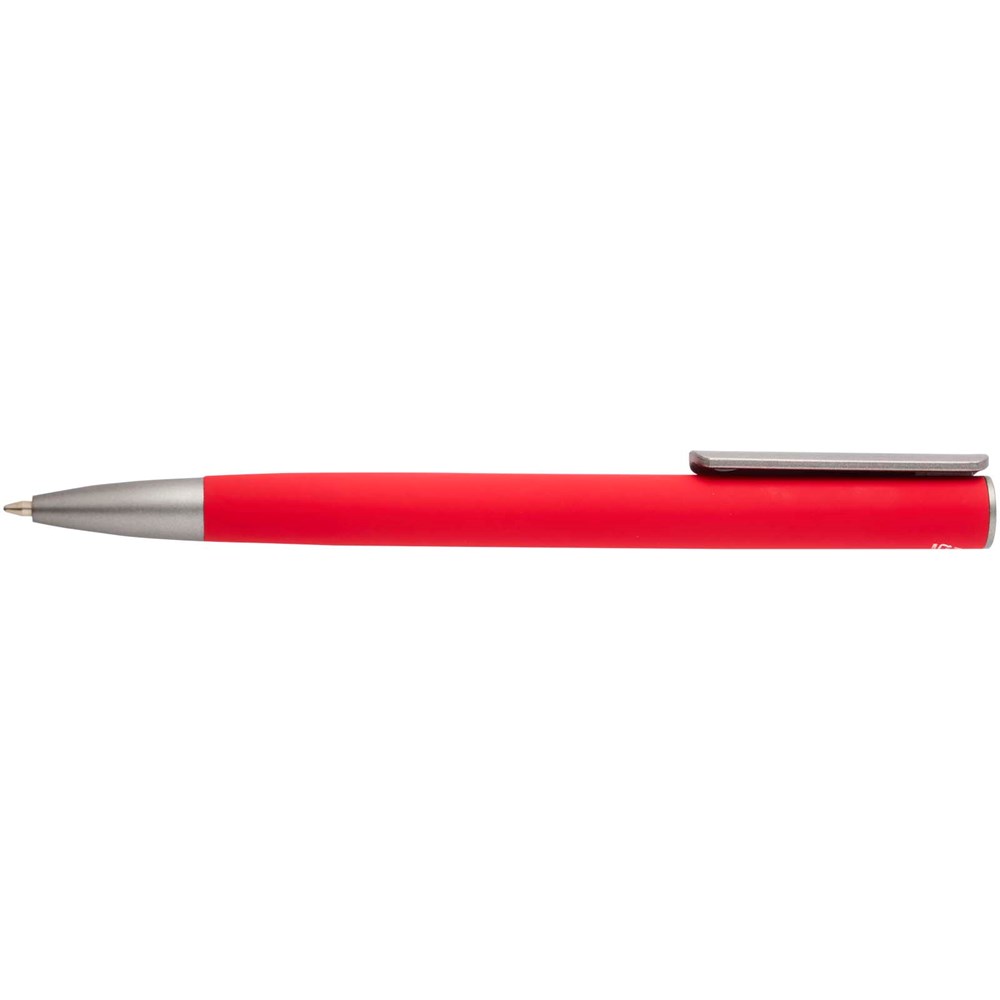 Ziguur Kugelschreiber aus recyceltem Aluminium (schwarze Mine) Rot
