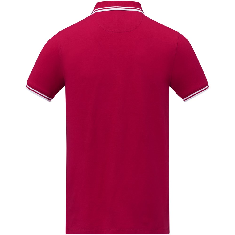 Amarago Polo mit abgesetztem Rand für Herren rot