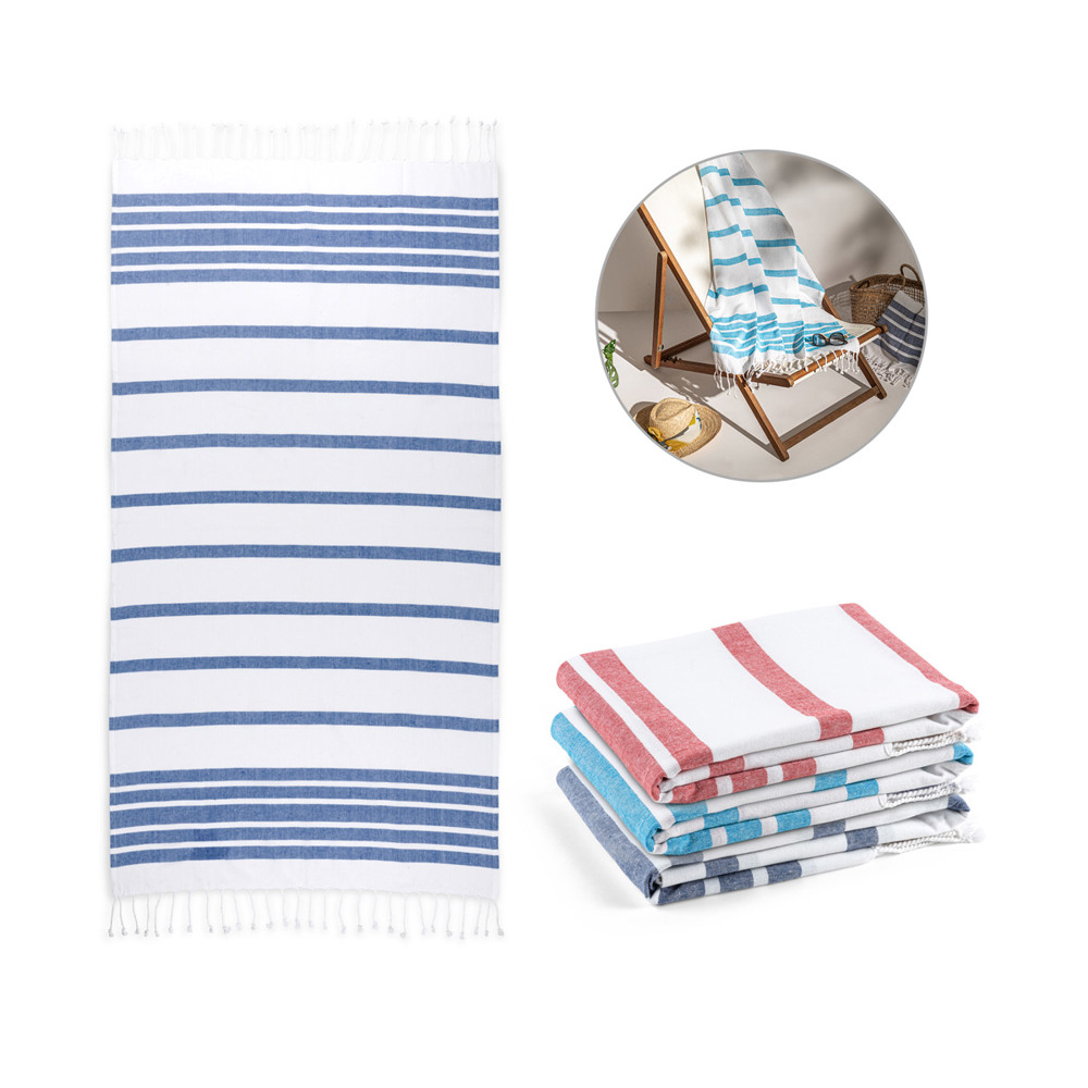 Serviette de plage 90 x 170 Floride bleu foncé