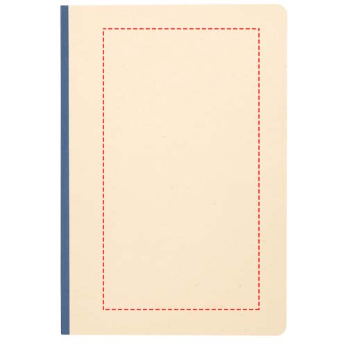 Carnet A5 Liliana à couverture souple en canne à sucre et RPET Bleu océan