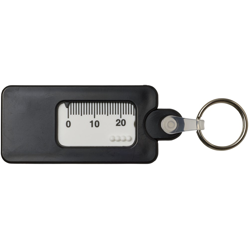 Porte-clés Kym recyclé vérificateur de structures de pneu Noir
