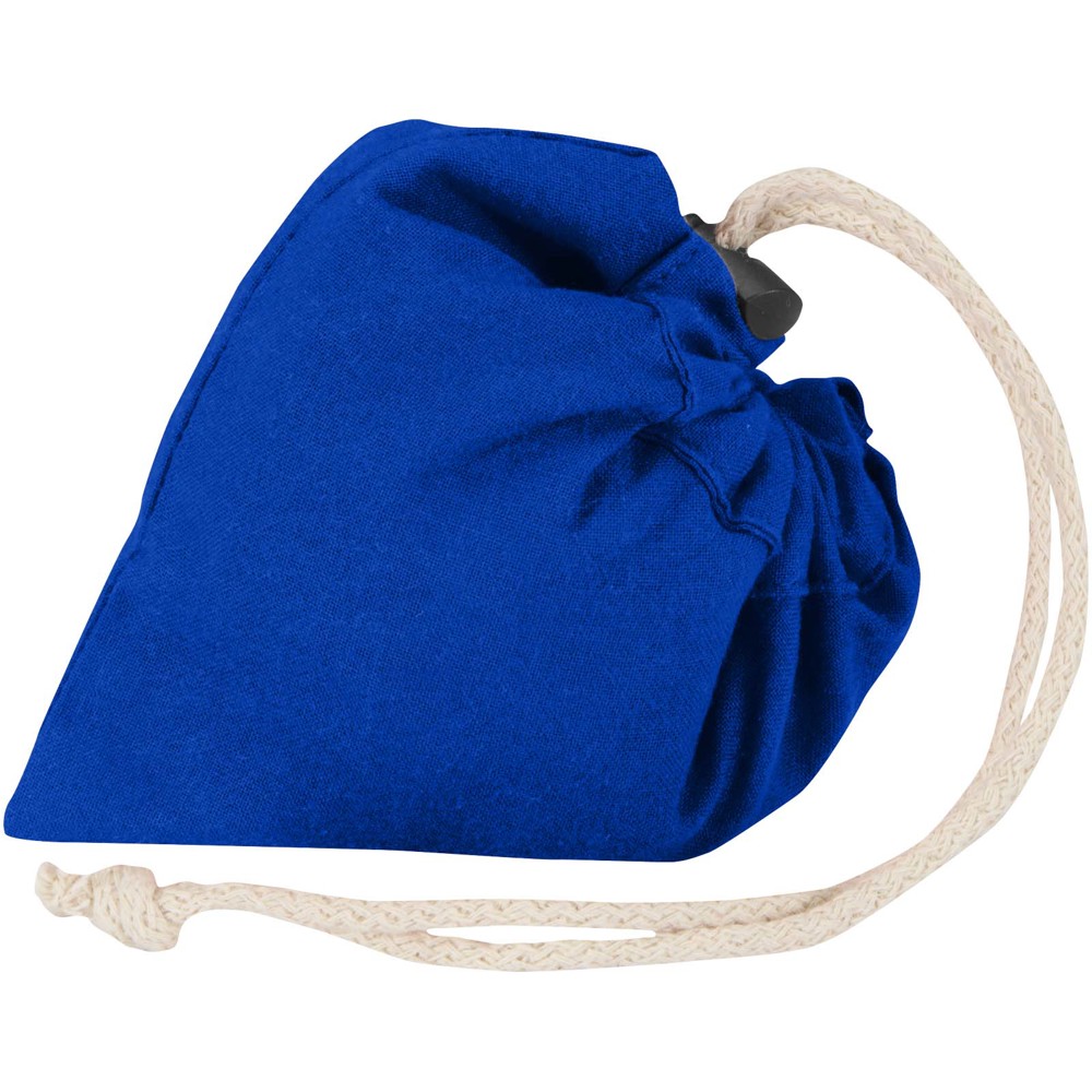 Madras Blend 140 g/m², GRS-zertifizierte, faltbare Baumwoll Tragetasche, 7 l royalblau