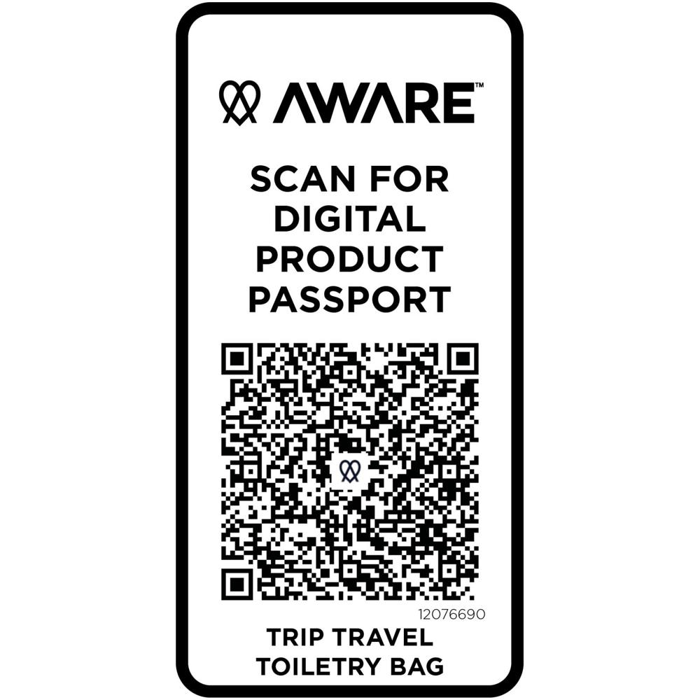 Sac de toilette de voyage Trip Aware™ de 6 L en matériaux recyclés Noir