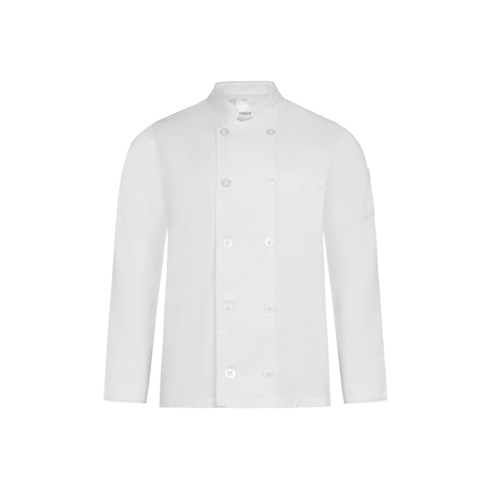 VL BACO Langärmelige Küchenjacke (190 g/m²) Weiss