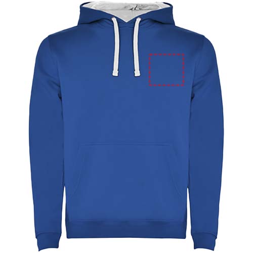 Sweat à capuche Urban pour homme Bleu royal, Blanc