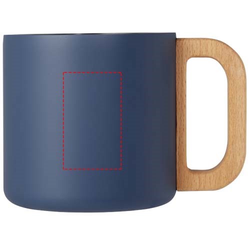 Tasse Bjorn de 360 ml en acier inoxydable recyclé certifiée RCS avec isolation sous vide et couche de cuivre Bleu foncé