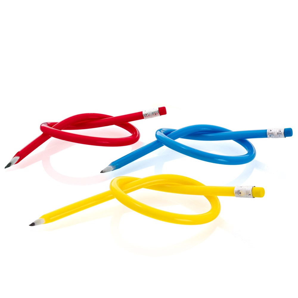 Crayon à papier avec gomme Flexi Jaune