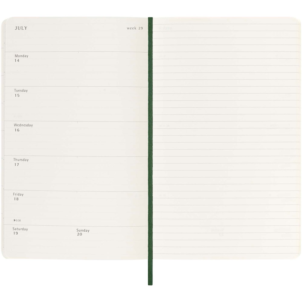 Moleskine Softcover 12 Monate Wochenkalender L myrtengrün