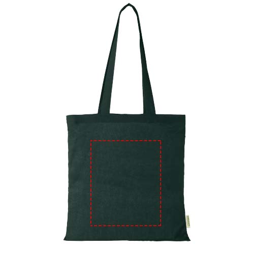 Sac shopping Odisha de 7 L bio certifié OCS 140 g/m² vert foncé