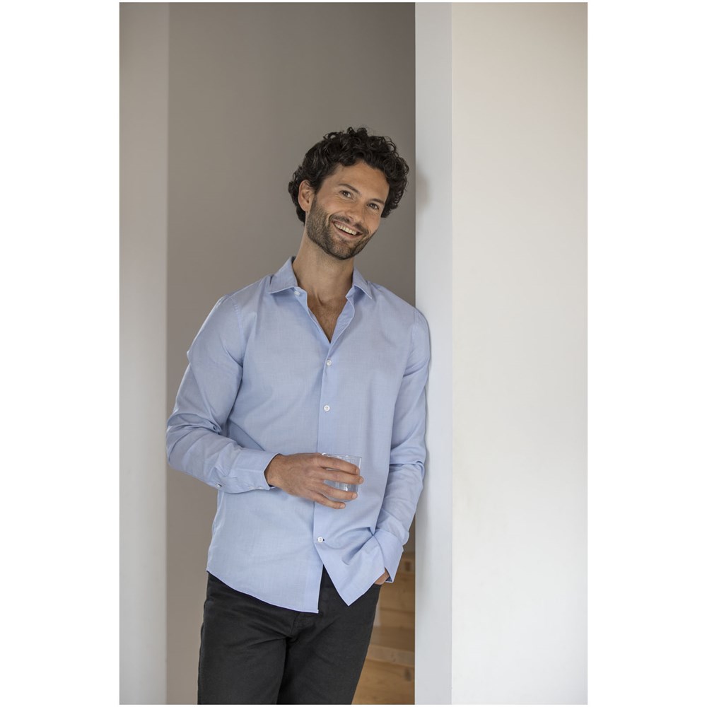 Cuprite Langarm Shirt aus Bio-Baumwolle für Herren schwarz