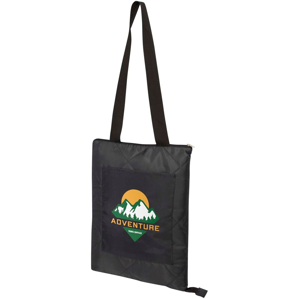 Clary Picknickdecke aus Recyceltem GRS-Polyester Schwarz