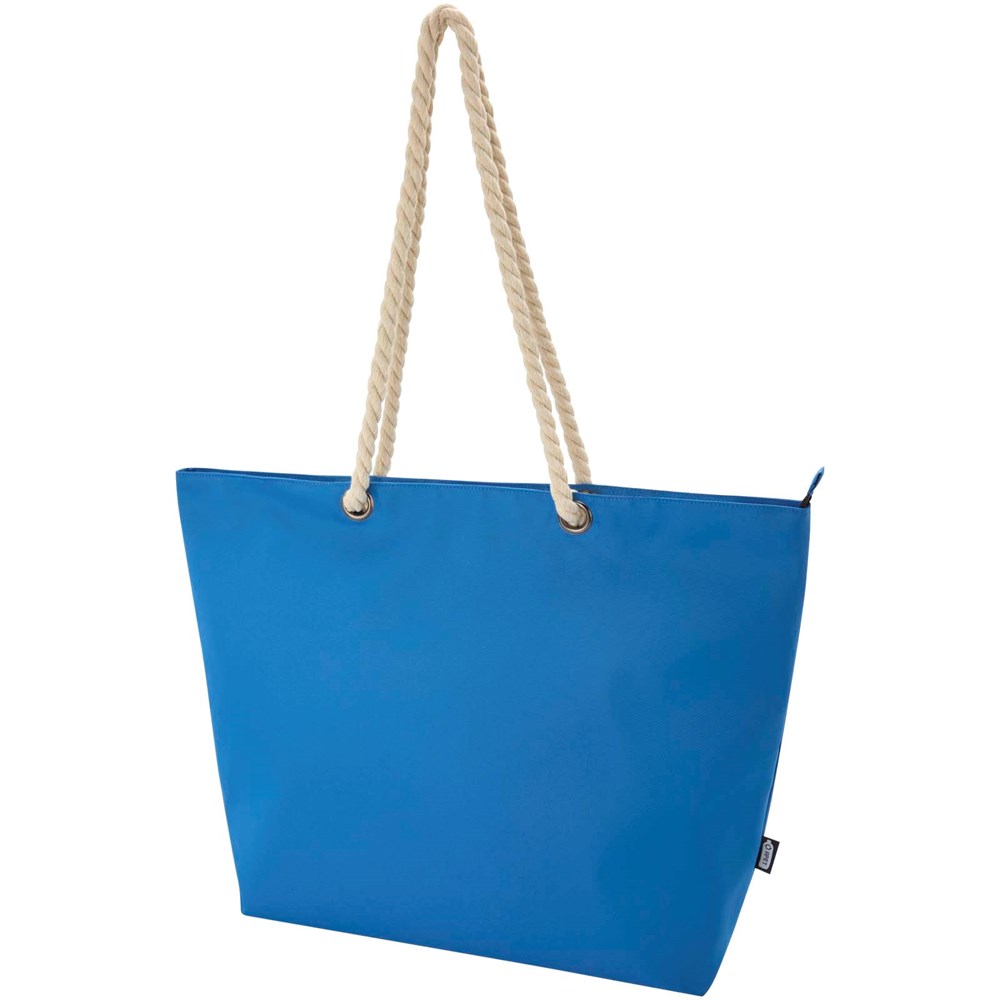 Panama Strandkühltasche mit Kordelgriffen aus recyceltem GRS-Material, 23L royalblau