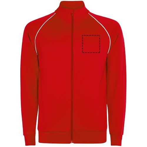 Valier Herren Sweatshirt mit durchgehendem Reissverschluss Rot