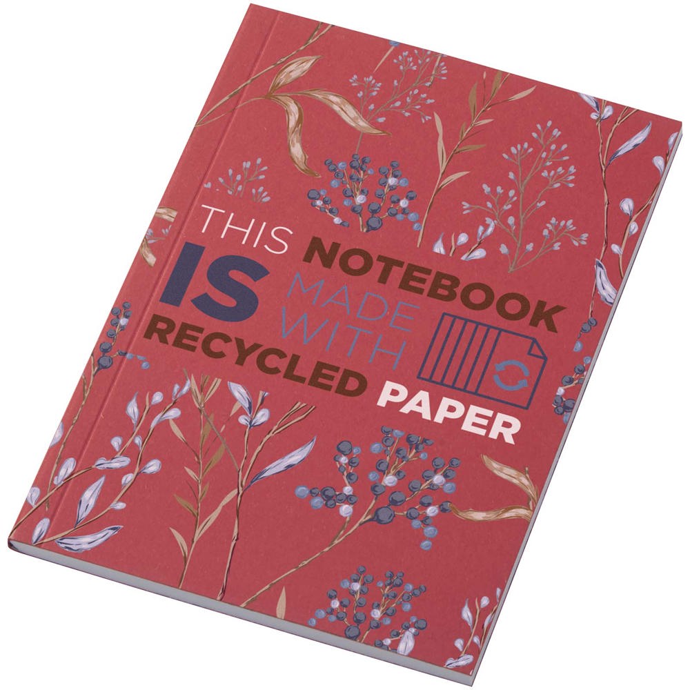 Cahier Novella AustenColours A6 recyclé à couverture souple de 50 feuilles Rouge