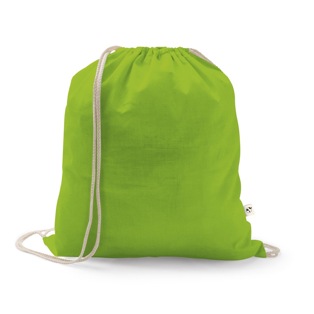 ISTANBUL Sac à dos en coton recyclé (70%) et polyester (30% rPET) (150 g/m²) Vert vif