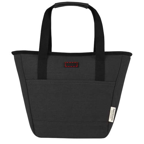 Joey GRS-recycelte Canvas Lunch Kühltasche 6 L für 9 Dosen schwarz