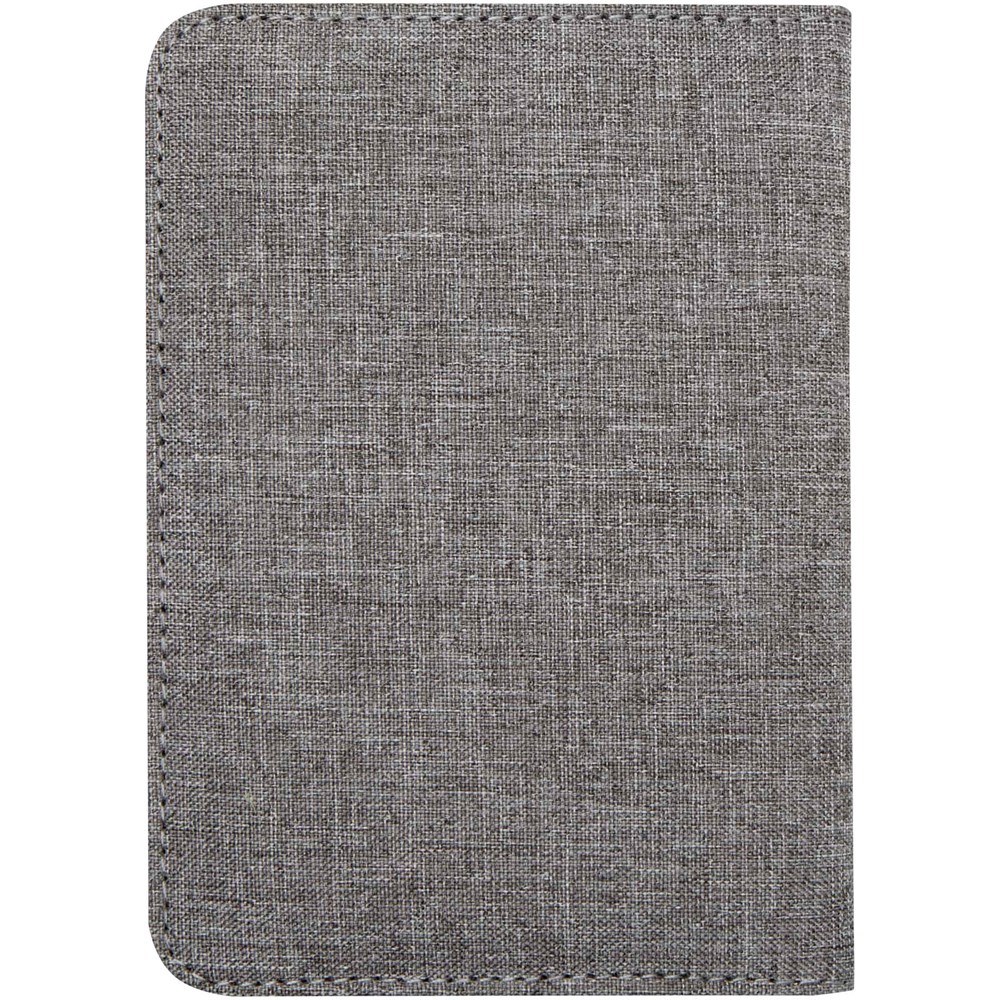 Porte-passeport RFID Ross en rPET certifié GRS Gris