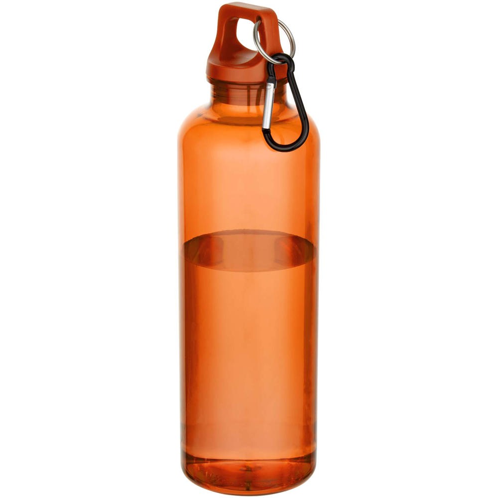 Bouteille d’eau Oregon de 750 ml en plastique recyclé certifié RCS avec mousqueton Orange