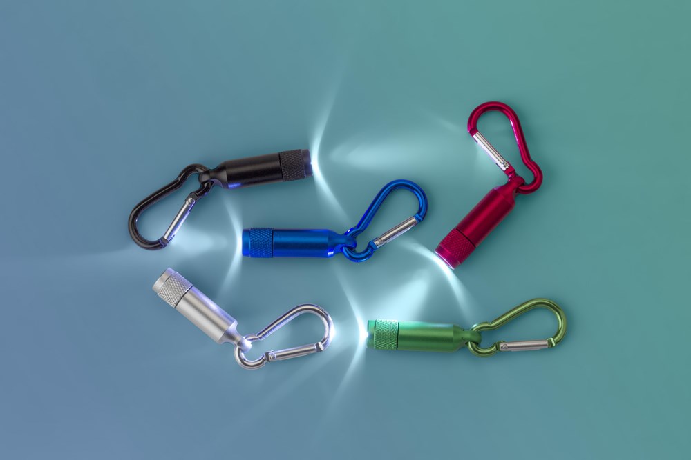 Porte-clés en aluminium avec mousqueton Tracy