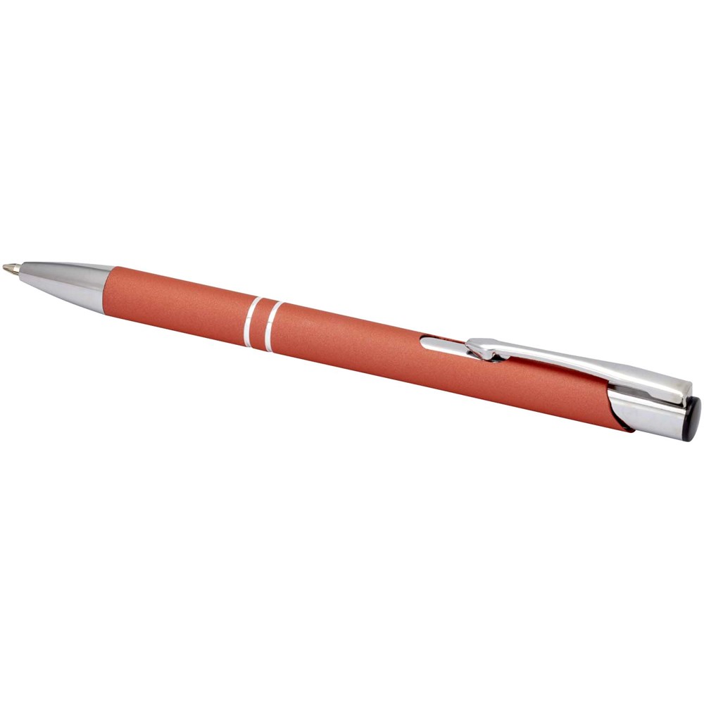 Stylo bille rétractable doux au toucher Moneta (encre noire) Brick