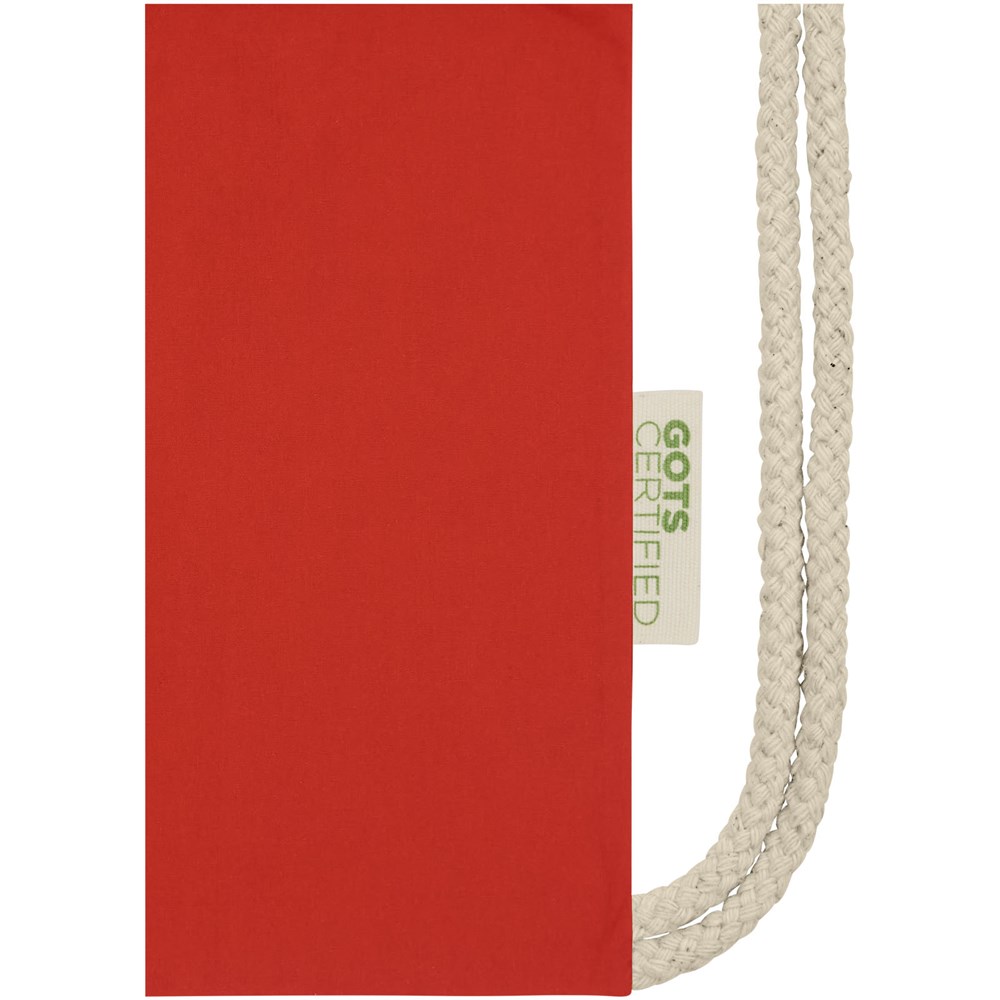 Orissa 140 g/m² Turnbeutel aus Bio-Baumwolle 5L rot