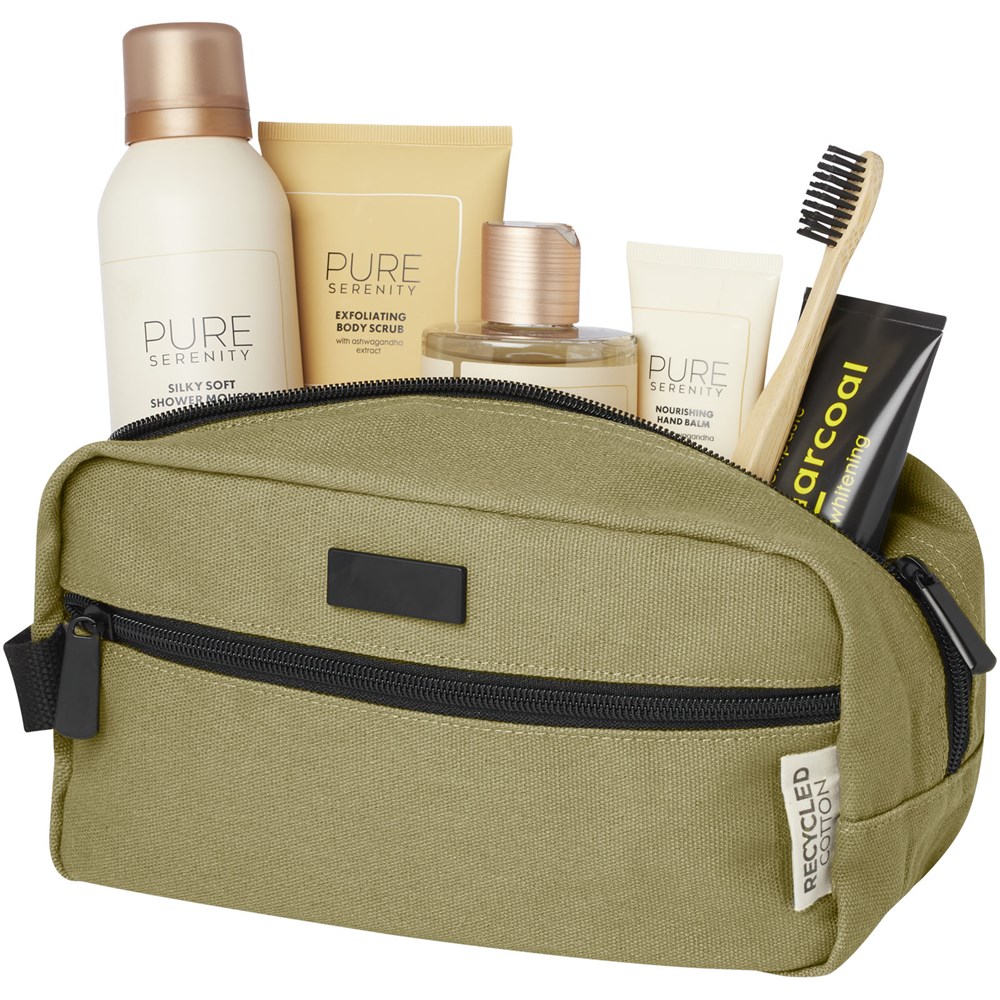 Joey Kosmetiktasche aus GRS recyceltem Canvas 3,5 L olive