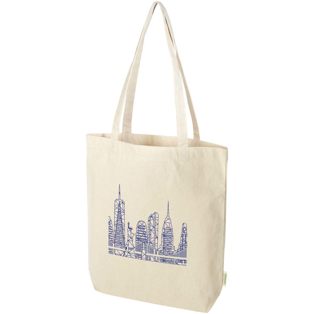 Sac shopping Odisha bio OCS à large fond 180 g/m2 de 11 L Naturel