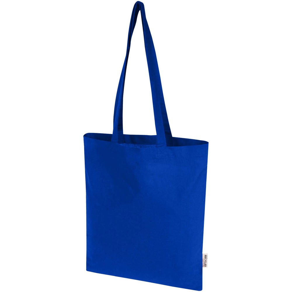 Madras Blend 140 g/m² Tragetasche aus GRS-recycelter Baumwolle 7L royalblau