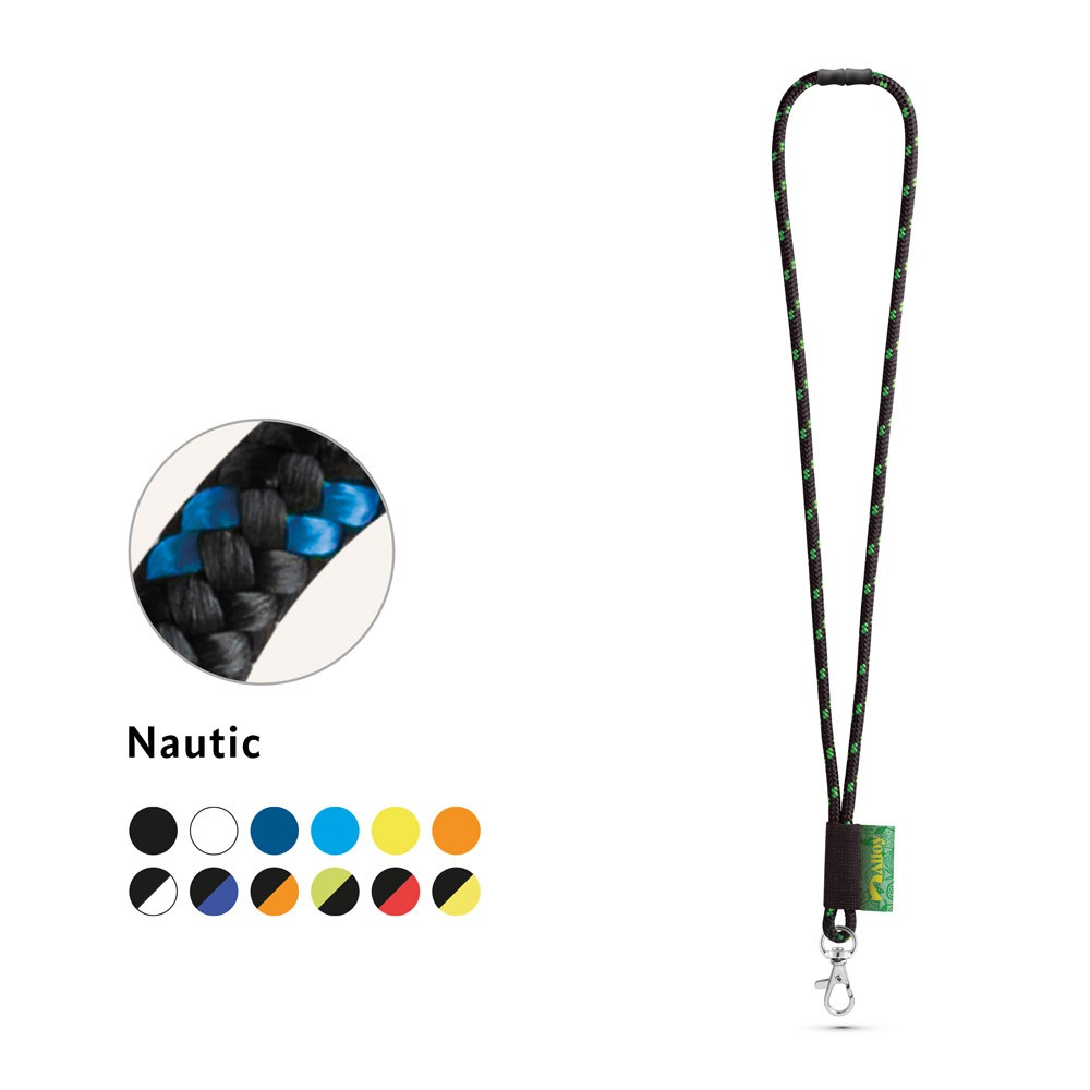 MANSFIELD. SET Lanyard NAUTIC Long (Ø 7 mm) mit 9 mm Schnappkarabiner und Ø 7 mm Sicherheitsverschlu