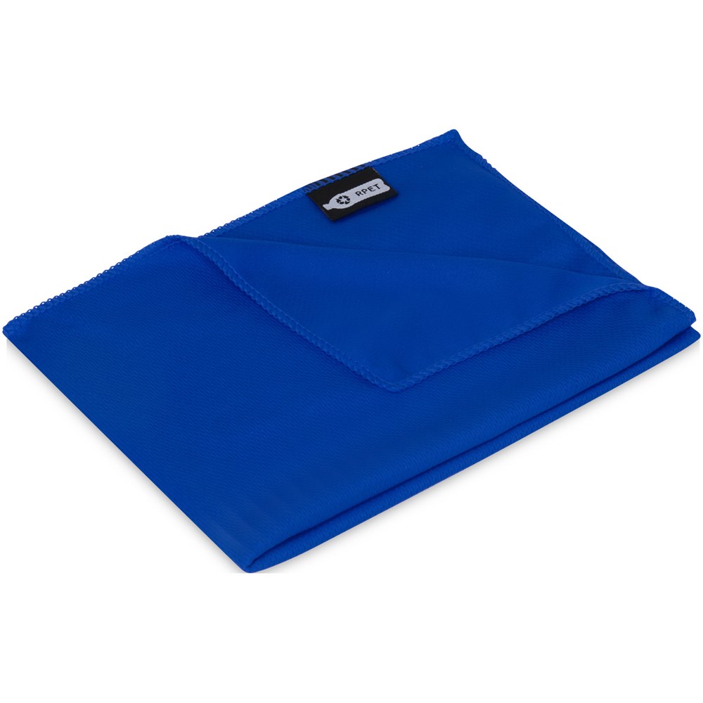 Raquel Sport Kühlhandtuch im Etui aus recyceltem PET Kunststoff 80 x 30 cm royalblau