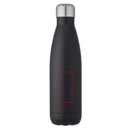 Bouteille isotherme sous vide Cove de 500 ml en cuivre et acier inoxydable recyclé certifié RCS  Noir