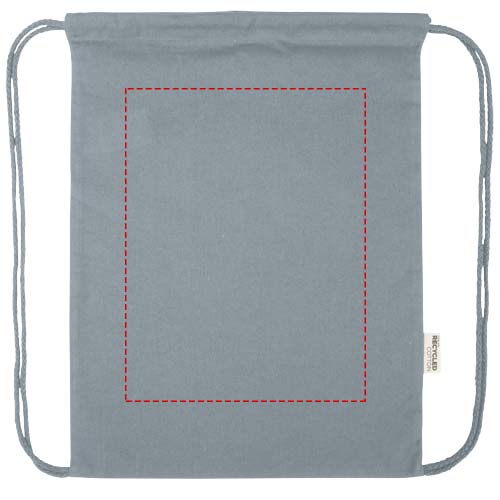 Sac de 5 L avec cordon Oregon Blend en coton recyclé 140 g/m² certifié GRS gris
