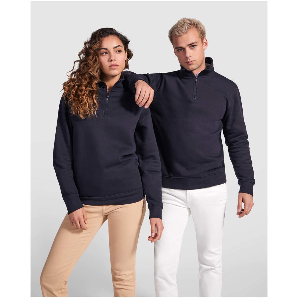 Pull zippé Aneto avec fermeture quart de zip blanc