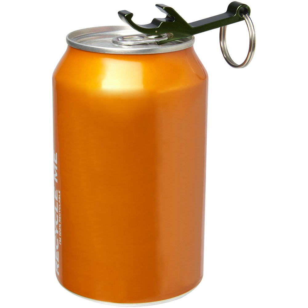 Tao Schlüsselanhänger mit Flaschen- und Dosenöffner aus recyceltem RCS Aluminium grün