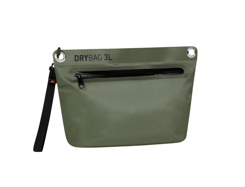 Reissverschluss-Tasche DRYBAG vert olive