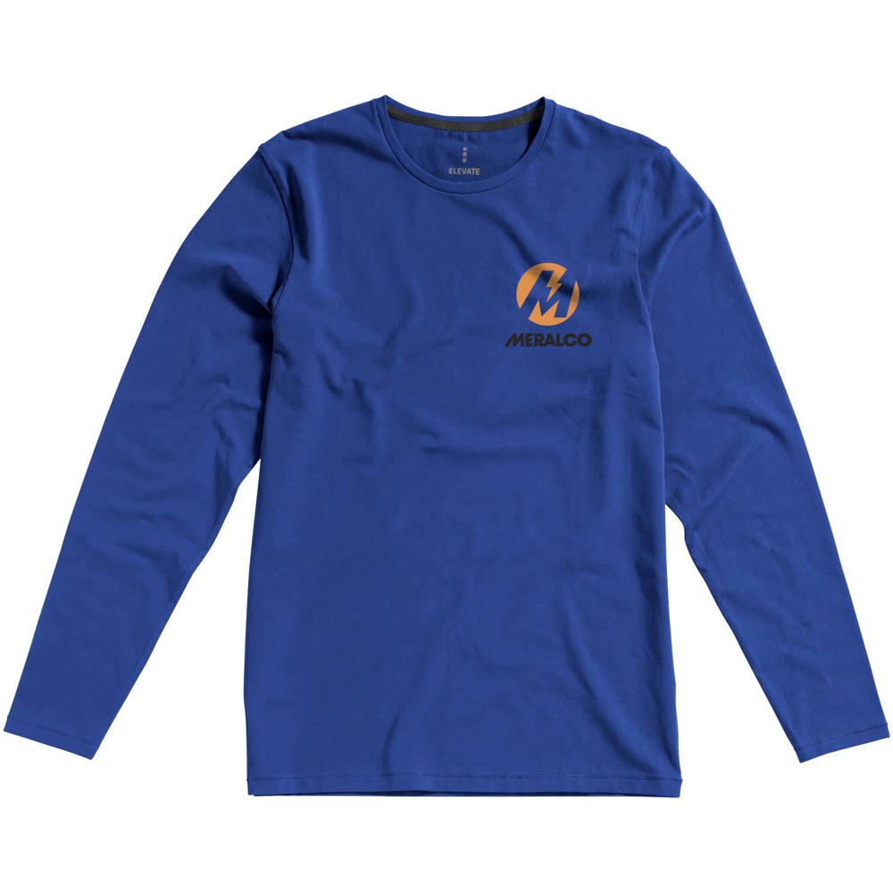 T-shirt bio manches longues homme Ponoka Bleu