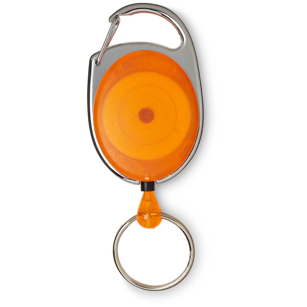Chainette porte-clés Roller Clip bleu transparent