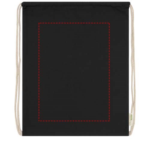 Orissa 140 g/m² Turnbeutel aus Bio-Baumwolle 5L schwarz