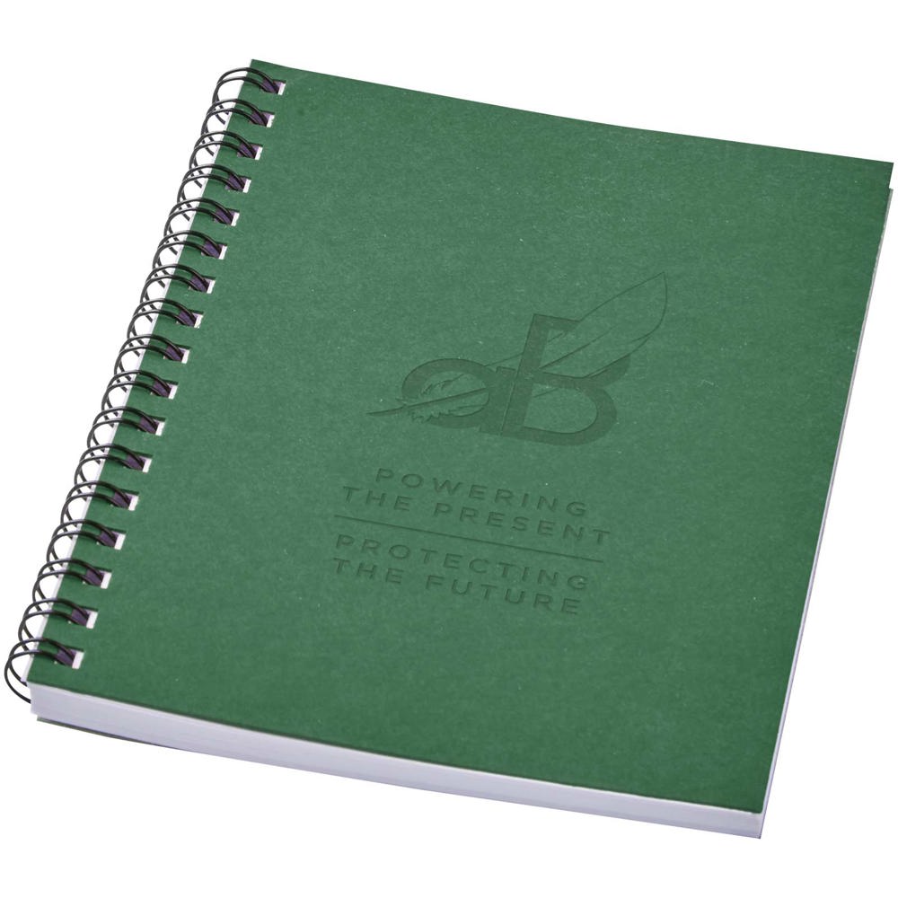 Desk-Mate® A6 farbiges Notizbuch mit Spiralbindung heather grün